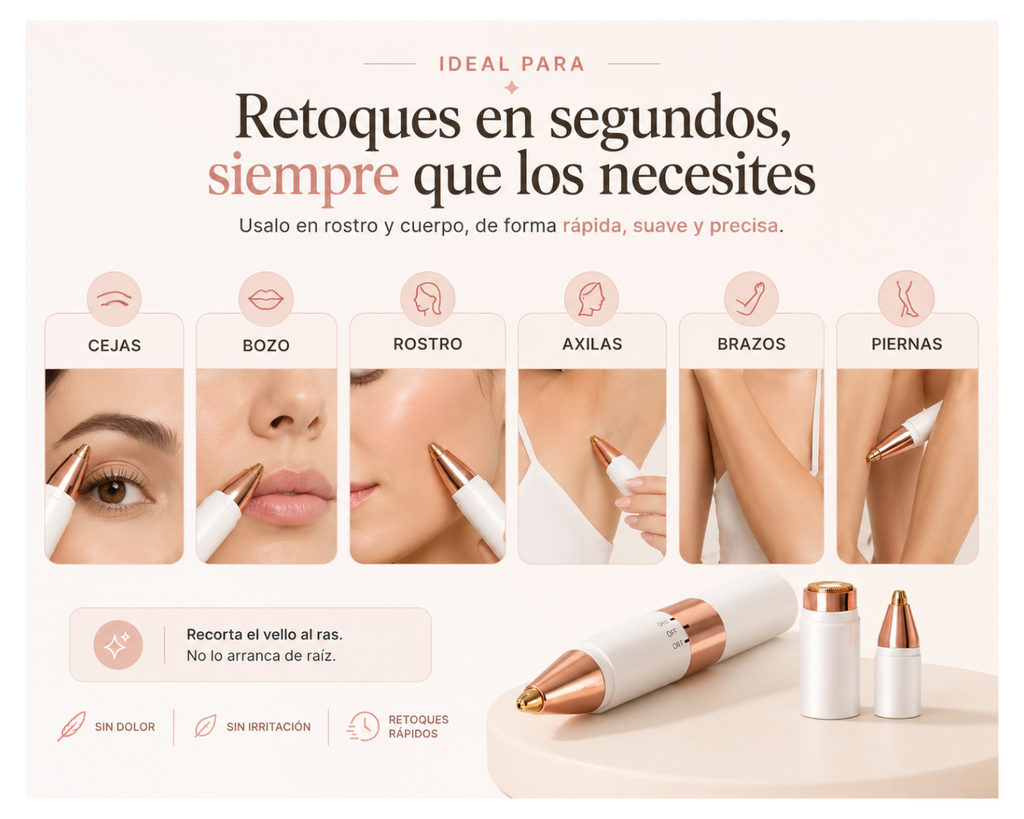 GLOWAB Perfect Pro Depiladora 2x1 Facial y Corporal