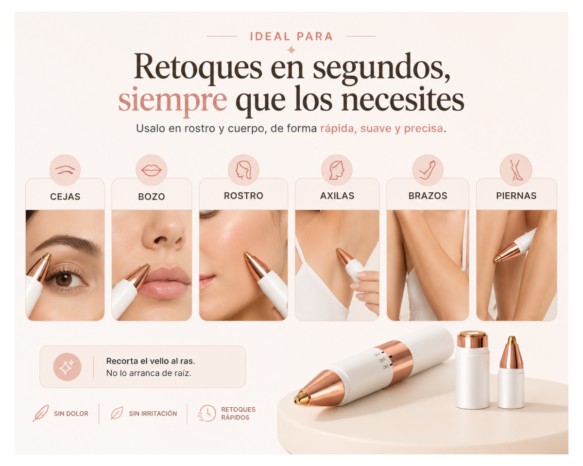GLOWAB Perfect Pro Depiladora 2x1 Facial y Corporal