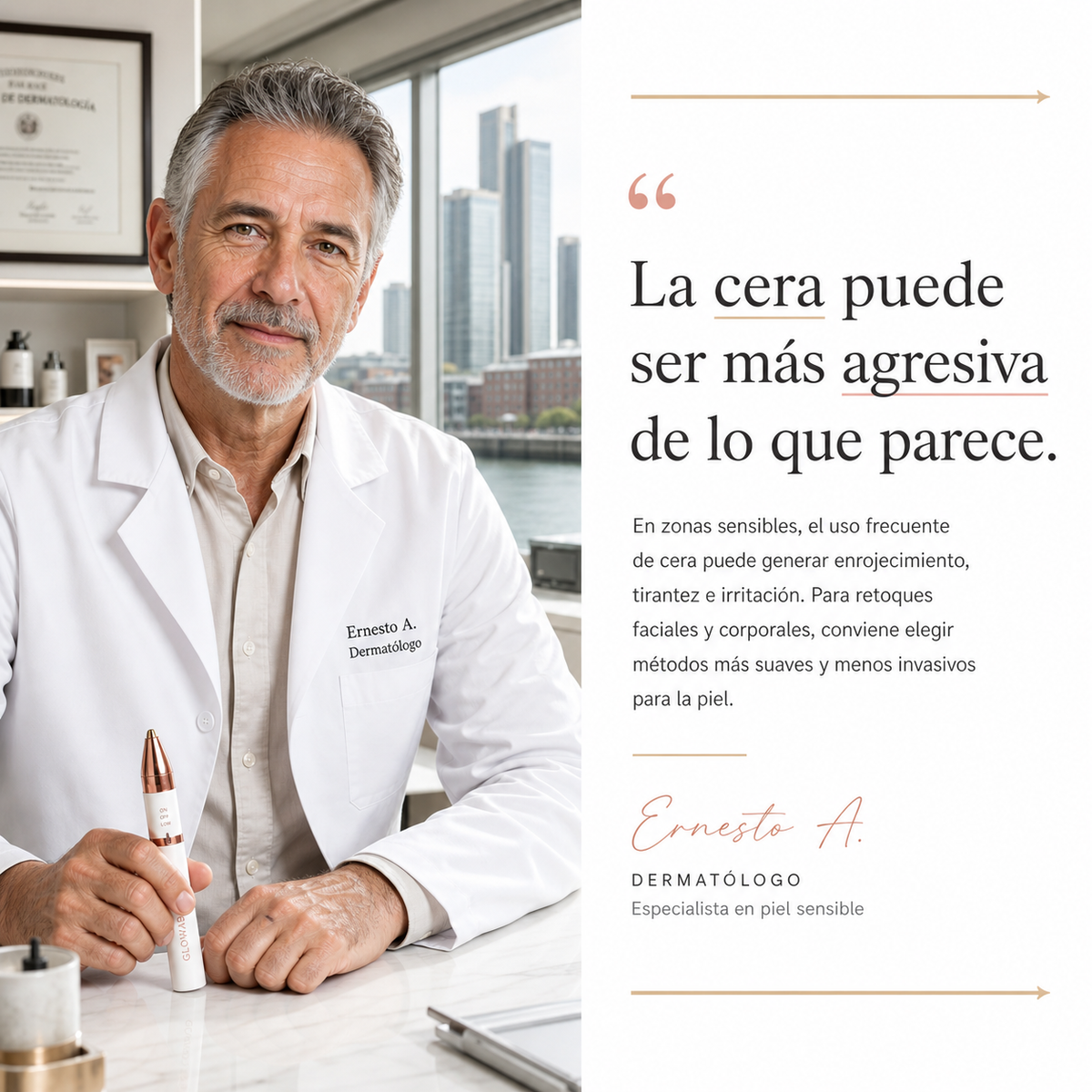 GLOWAB Pincel Precisión Pro / Depiladora Facial