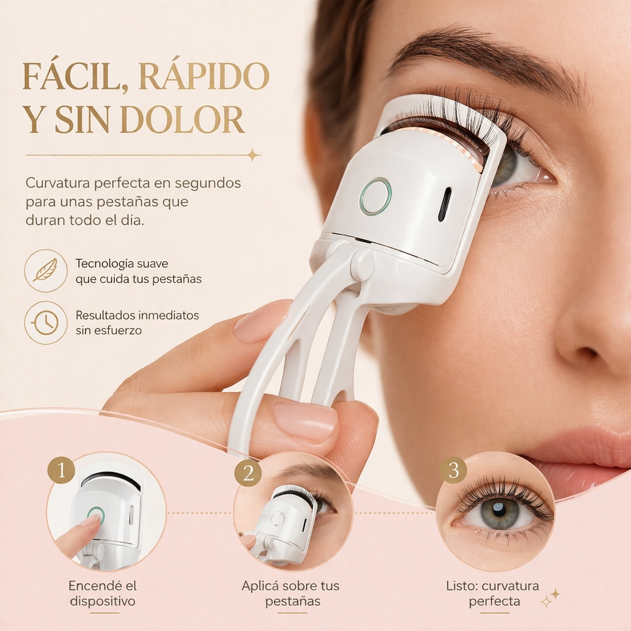 GLOWAB LashFix / Corrector de Pestañas Eléctricos